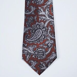 Jos. A. Bank Signature Collection Tie Mens One Size Brown Paisley Silk Woven NEW